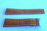 Aftermarket Breitling Brown Real Leather strap and steel clasp 24mm-Breitling Replica Watch Bands